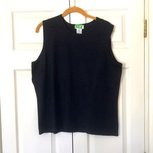 Talbots Silk Cashmere Beaded Vest Women’s X